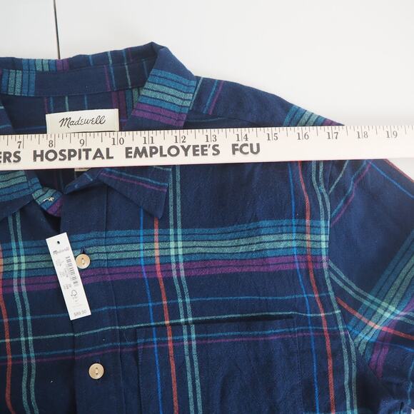 NWT Madewell Flannel Oversized Ex-Boyfriend Shirt Women’s Size Small - Picture 5 of 10